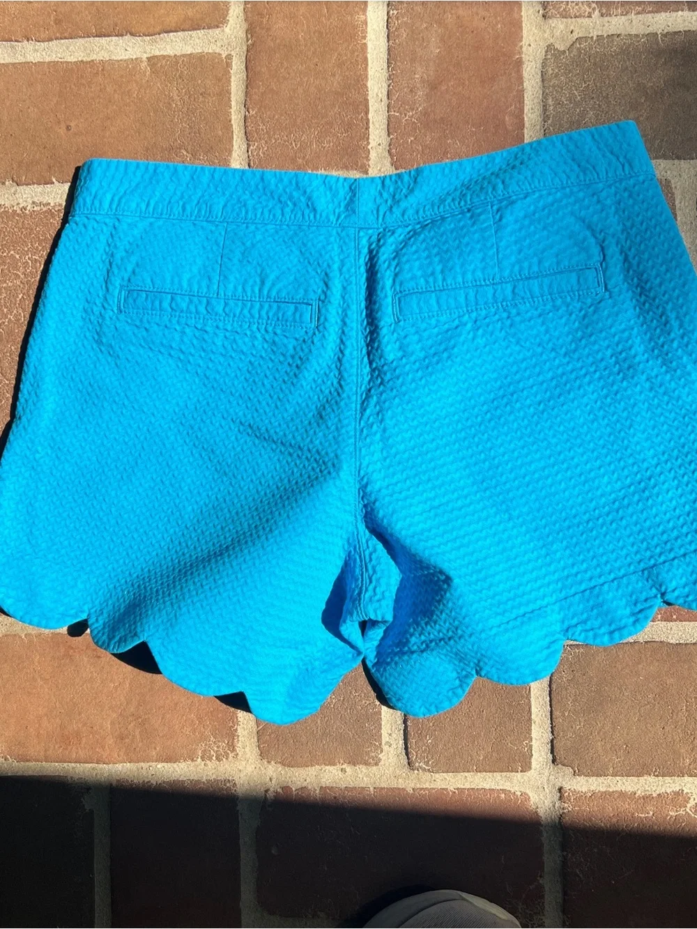 Lilly Pulitzer Turquoise Scalloped Hem Short